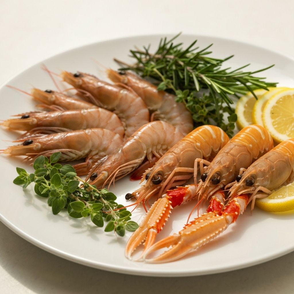 Fresh Mediterranean seafood arrangement